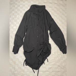 Black button up dress